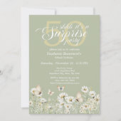 Die Weiße Wildblume überrascht 50. Geburtstag Einladung (Vorderseite)