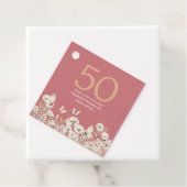 Die Weiße Wildblume überrascht 50. Geburtstag Geschenkanhänger (Beispiel)