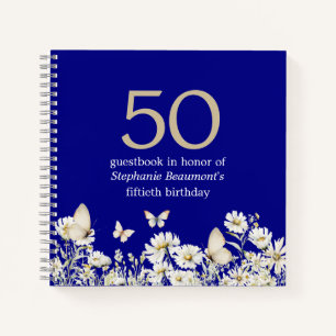 Die Weiße Wildblume überrascht 50. Geburtstag Notizblock