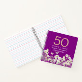 Die Weiße Wildblume überrascht 50. Geburtstag Notizblock (Innenseite)