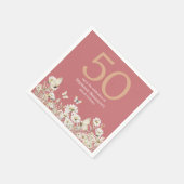 Die Weiße Wildblume überrascht 50. Geburtstag Serviette (Ecke)