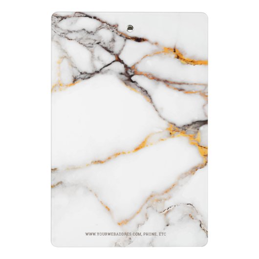 Die weißen Imitat sind beige und grau. Mini Klemmbrett (Rückseite)