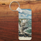 Die weißen Klippen Zeichnend | Dover Schlüsselanhänger (Vorderseite)
