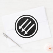 Die weißen Pfeile des Antifaschismus Runder Aufkleber (Umschlag)