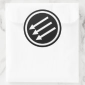 Die weißen Pfeile des Antifaschismus Runder Aufkleber (Tasche)