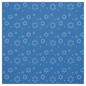 Die weißen Sterne von David auf blau Stoff (Muster)