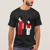 Die weißen Streifen Pixel Kids T-Shirt (Vorderseite)