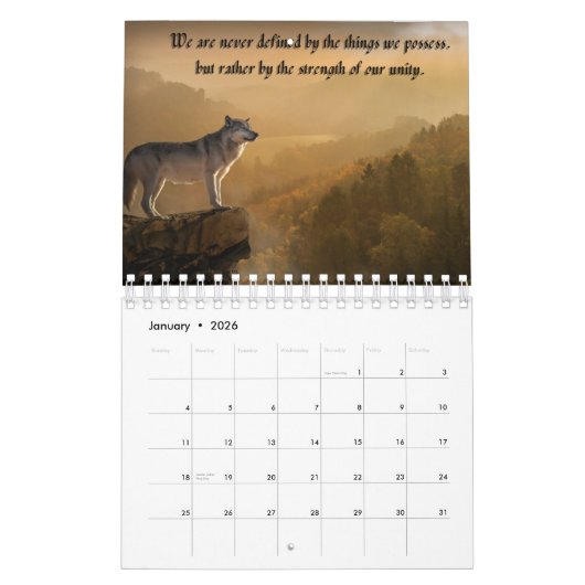 Die weißen Wölfe Kalender (Jan 2026)