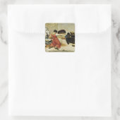 Die Weizensichter, feine Kunst, Quadratischer Aufkleber (Tasche)