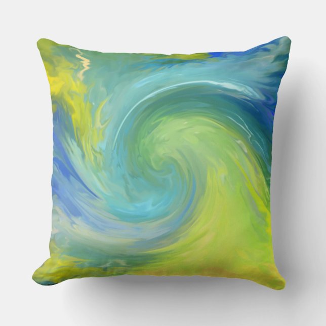 Die Welle - abstrakt - Kissen entworfen (Vorderseite)