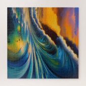 Die Welle bei Sonnenaufgang Puzzle (Horizontal)