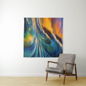 Die Welle bei Sonnenaufgang Wandteppich (Beispiel (Horizontal))