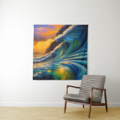 Die Welle bei Sonnenaufgang Wandteppich (Beispiel)