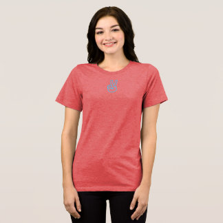 Die Welle der Pickleball mit Frieden reiten Tri-Blend Shirt