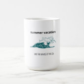 "Die Welle der Wellen im handGezeichnet Meeresstil Kaffeetasse (Mittel)