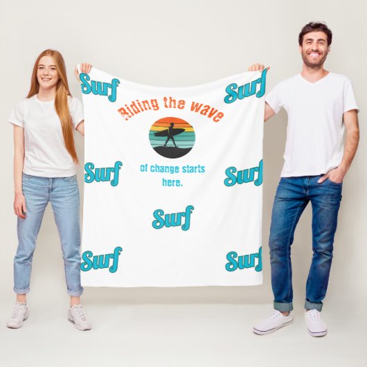 Die Welle des Wandels reiten Fleecedecke (Beispiel)