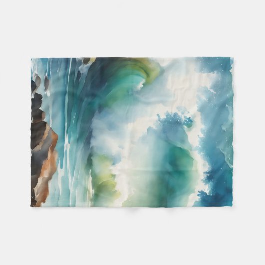 Die Welle Fleecedecke (Vorderseite (Horizontal))