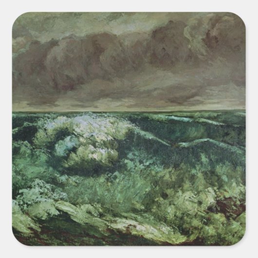 Die Welle nach 1870 Quadratischer Aufkleber (Vorderseite)