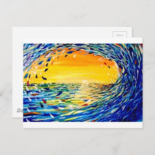 Die Welle Postkarte (Vorne/Hinten)