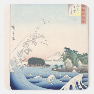 Die Welle Quadratischer Aufkleber