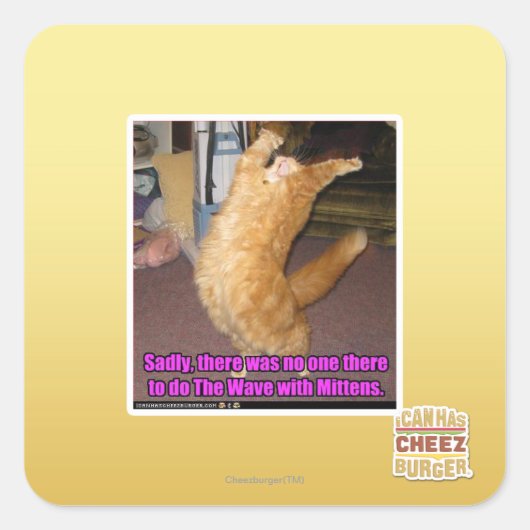 Die Welle Quadratischer Aufkleber (Vorderseite)