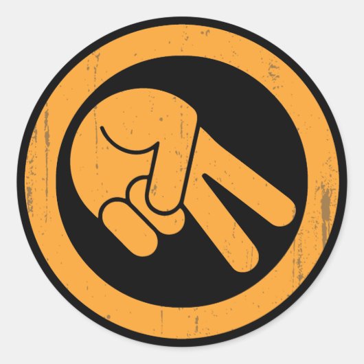 Die Welle Runder Aufkleber (Vorderseite)