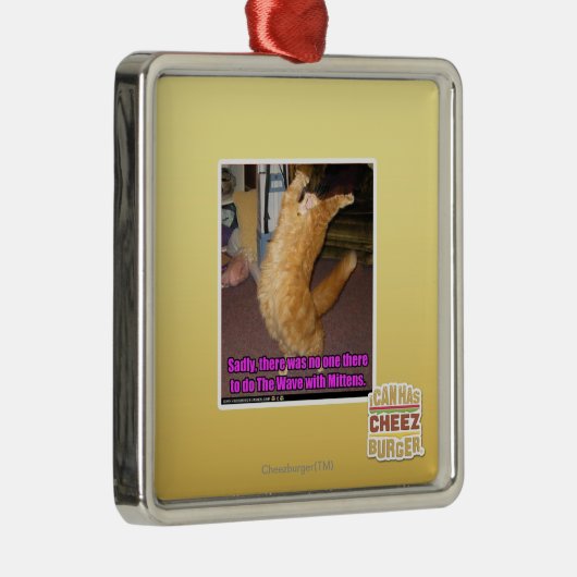 Die Welle Silbernes Ornament (Rechts)