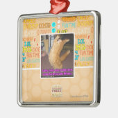 Die Welle Silbernes Ornament (Links)