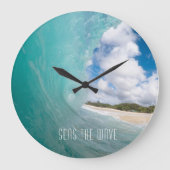 Die Welle tropischer Ozeane Große Wanduhr (Vorderseite)