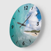 Die Welle tropischer Ozeane Große Wanduhr (Winkel)