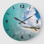 Die Welle tropischer Ozeane Große Wanduhr (Vorderseite)