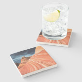 Die Welle, vermilion cliffs, Arizona Steinuntersetzer (Seitenansicht)