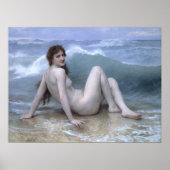 Die Welle von William-Adolphe Bouguereau Poster (Vorne)
