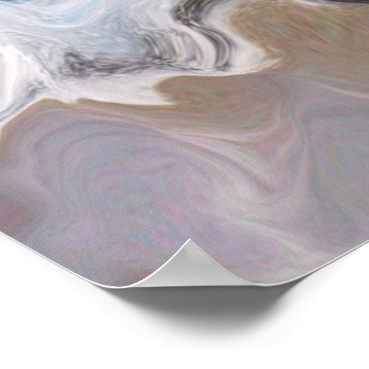 Die Wellen am Strand Poster (Ecke)