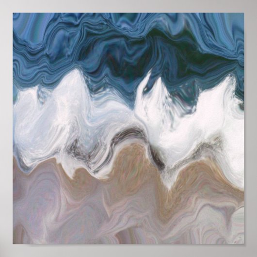 Die Wellen am Strand Poster (Vorne)