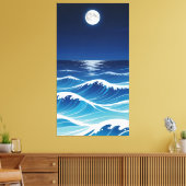 Die Wellen des Anime Leinwanddruck (Insitu (Wohnzimmer))