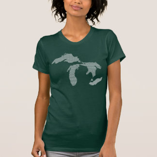 Die Wellen-Entwurf Michigan-Frauen T-Shirt