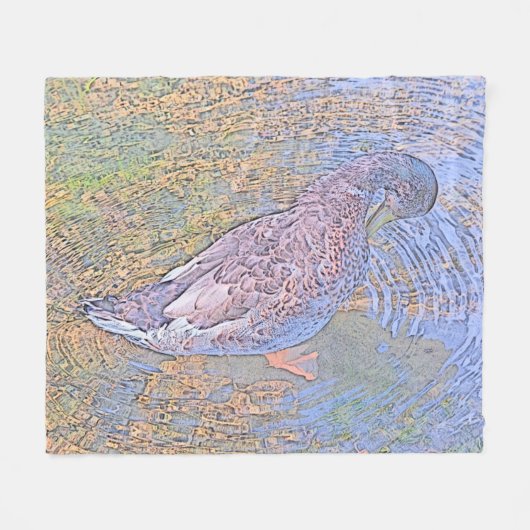 Die Wellen Fleecedecke (Vorderseite (Horizontal))