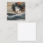 Die Wellen im Hintergrund sind sehr mysteriös Quadratische Visitenkarte (Vorne/Hinten)