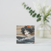 Die Wellen im Hintergrund sind sehr mysteriös Quadratische Visitenkarte (Stehend Vorderseite)