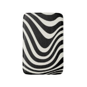 Die Wellen im Retrostil Schwarz-Weiß Badematte (Vorderseite Vertikal)