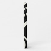 Die Wellen im Retrostil Schwarz-Weiß Case-Mate iPhone Hülle (Hinten/Links)