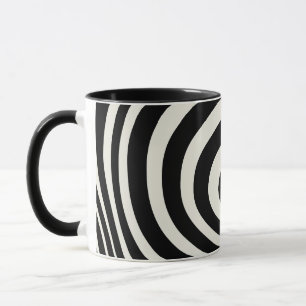 Die Wellen im Retrostil Schwarz-Weiß Tasse