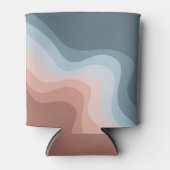 Die Wellen im Retrostil sind blau und rosa Dosenkühler (Vorderseite)