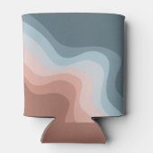Die Wellen im Retrostil sind blau und rosa Dosenkühler (Rückseite)