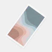 Die Wellen im Retrostil sind blau und rosa Serviette (Ecke)