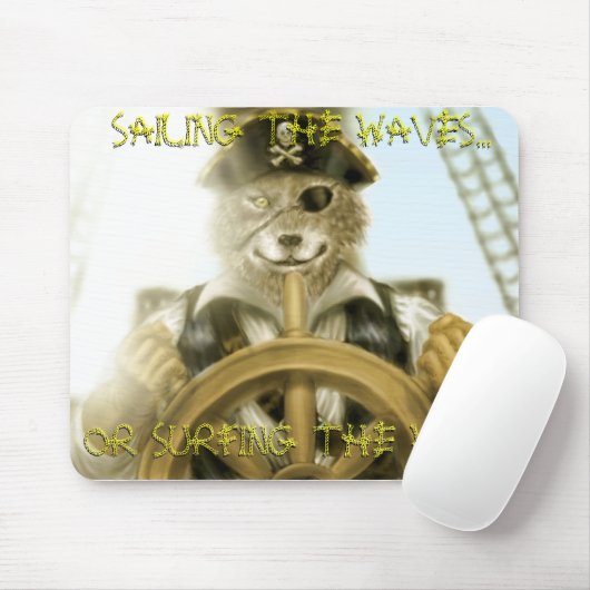 DIE WELLEN… ODER DAS SURFEN DES NETZES SEGELN? ,… MOUSEPAD (Mit Mouse)