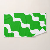 Die Wellenmuster Grün/Weiß Badhandtuch Set (Handtuch)