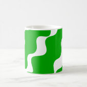 Die Wellenmuster Grün/Weiß Kaffeetasse (Mittel)