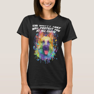 Die Welpe, die dich vor dem deutschen Schäferhund  T-Shirt